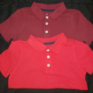 1 Red and 1burgundy polo shirt